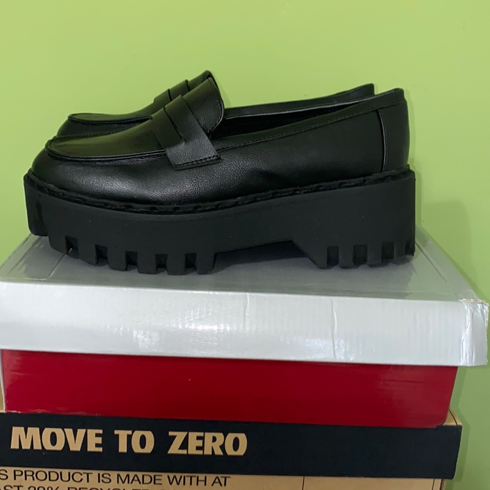 Black Loafers Platform